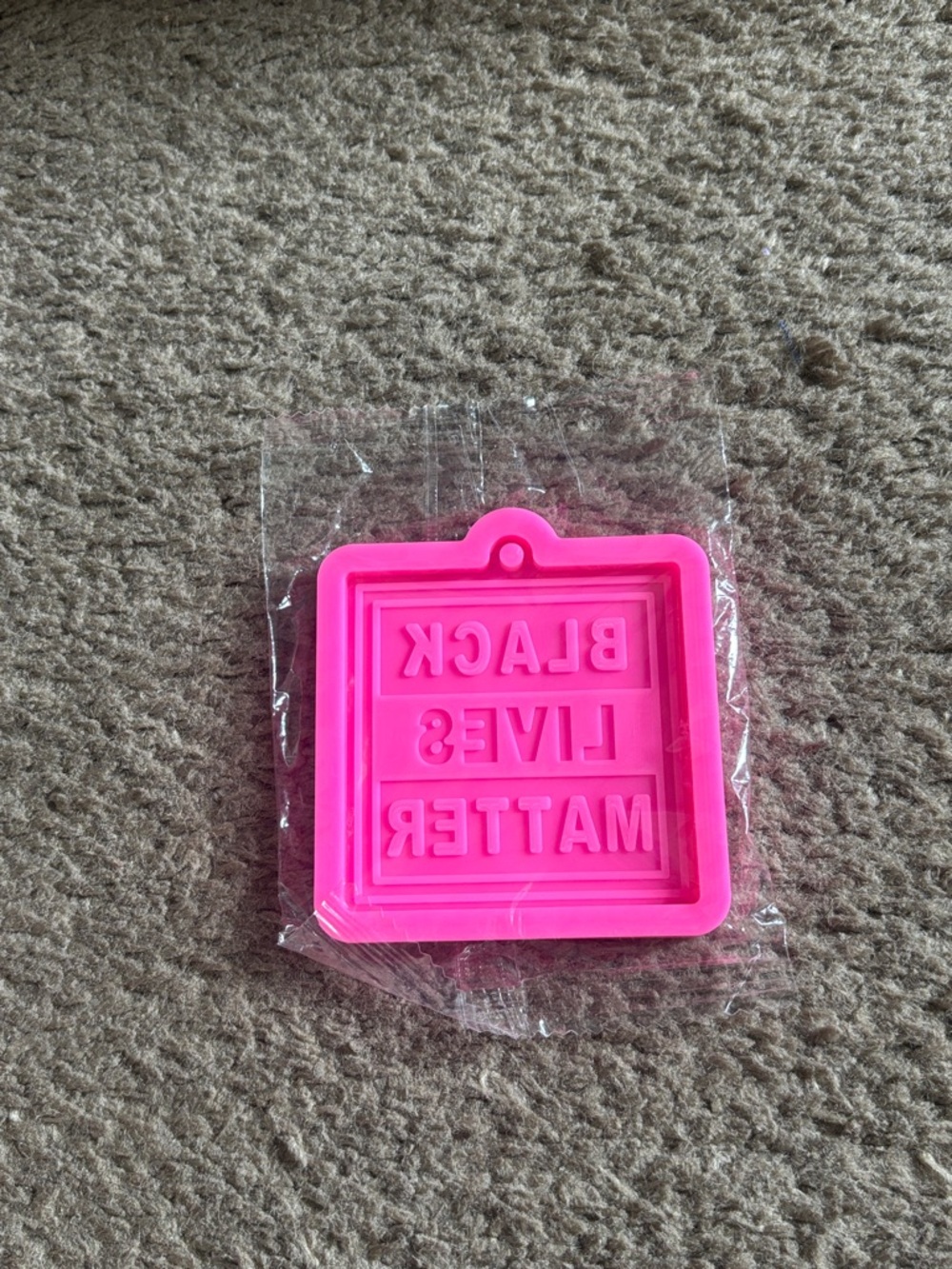 Pink 'Black Lives Matter' Square Silicone Mold